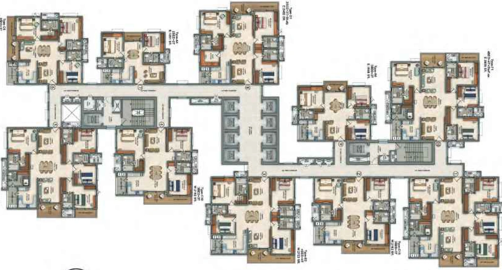 Floor Plan of Prestige Golden Grove in Tellapur, Hyderabad - Image 398926