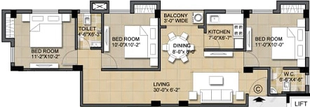 3 BHK Flat in Swastic Panditiya in Gariahat, Kolkata - Image 916313