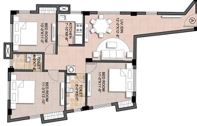 3 BHK Flat in Swastic Panditiya in Gariahat, Kolkata - Image 916314