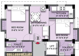 2 BHK Flat in Swastic Sarat in Tollygunge, Kolkata - Image 916324