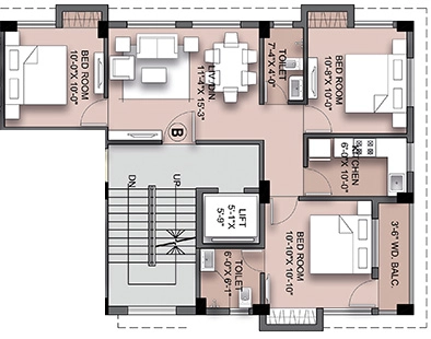 3 BHK Flat in Swastic Sarat in Tollygunge, Kolkata - Image 916326