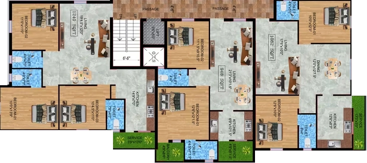 Floor Plan of Sowmya Sivam in Nanmangalam, Chennai - Image 399101