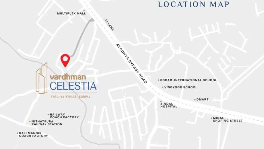 Location of Vardhman Celestia - Image 399421