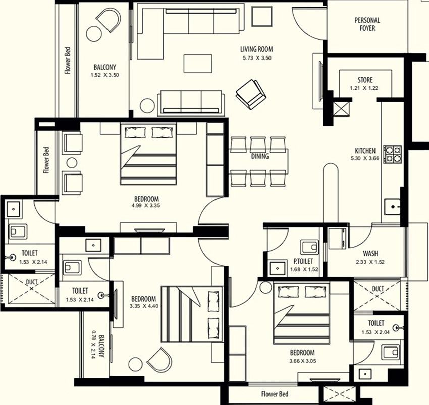 3 BHK Flat in Blue Tanaaz in Sarkhej, Ahmedabad - Image 916348