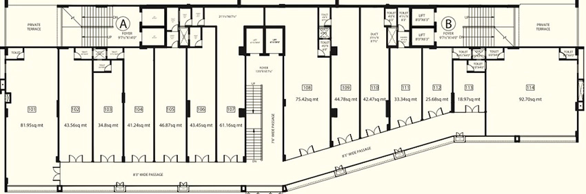 Floor Plan of Commercial Blue Tanaaz in Sarkhej, Ahmedabad - Image 399124