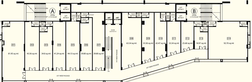 Floor Plan of Commercial Blue Tanaaz in Sarkhej, Ahmedabad - Image 399123