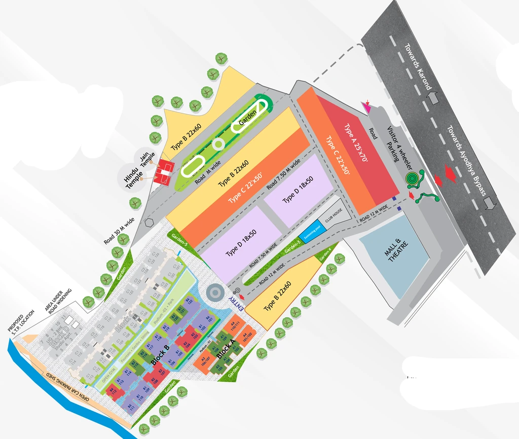 Master Plan of Sage Golden Spring in Ayodhya Bypass, Bhopal - Image 399414