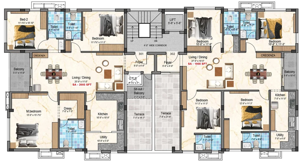 Floor Plan of Sivarams Elite in Kovilambakkam, Chennai - Image 399146