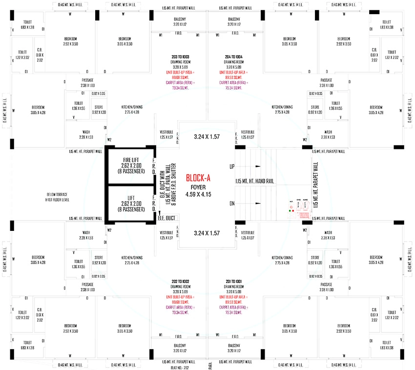 Floor Plan of Delta Sarjan Lake View in Kathwada, Ahmedabad - Image 399133