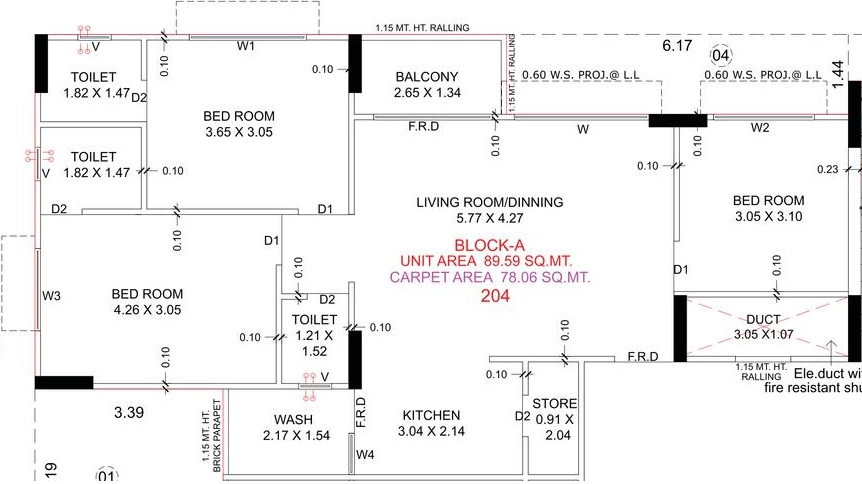3 BHK Flat in Dharma Shyam Greens in Nava Naroda, Ahmedabad - Image 916369