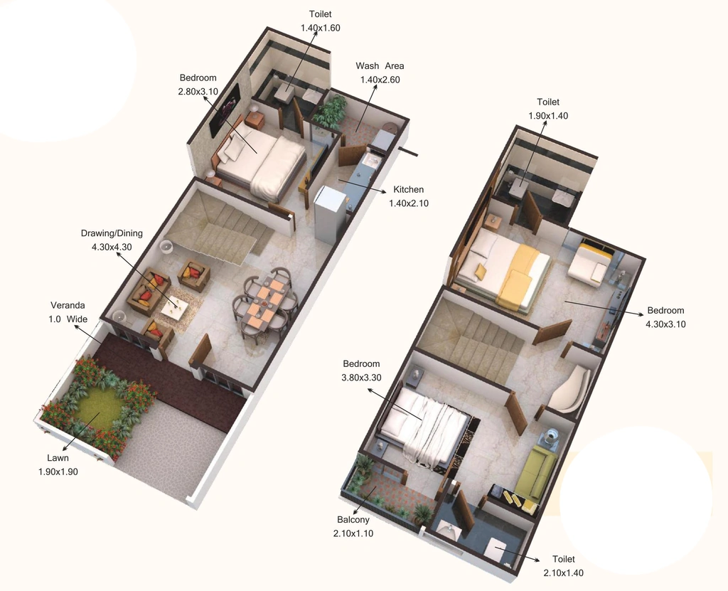 3 BHK House/Villa in Om Ganpati Indigo in Ayodhya Bypass, Bhopal - Image 916475