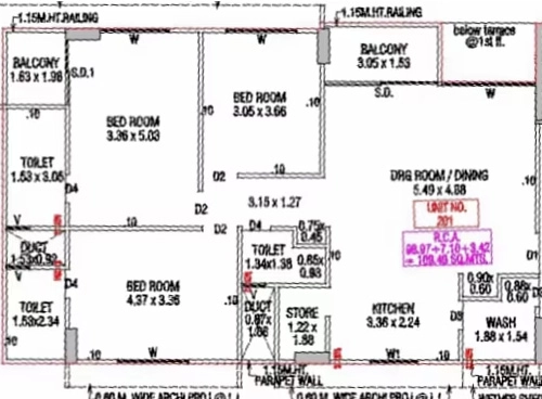 3 BHK Flat in Eklavya in Navrangpura, Ahmedabad - Image 916373