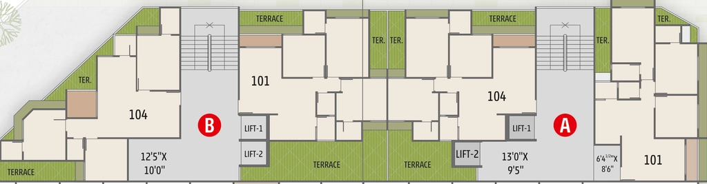 Floor Plan of Elenza Castle in Shela, Ahmedabad - Image 399189