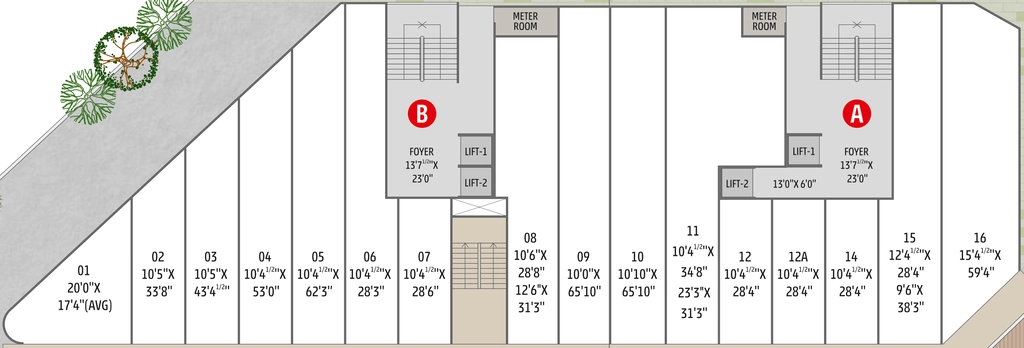 Floor Plan of Commercial Elenza Castle in Shela, Ahmedabad - Image 399197