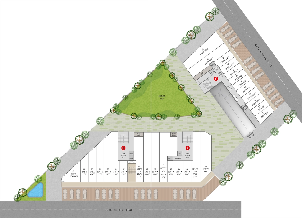 Master Plan of Commercial Elenza Castle in Shela, Ahmedabad - Image 399196