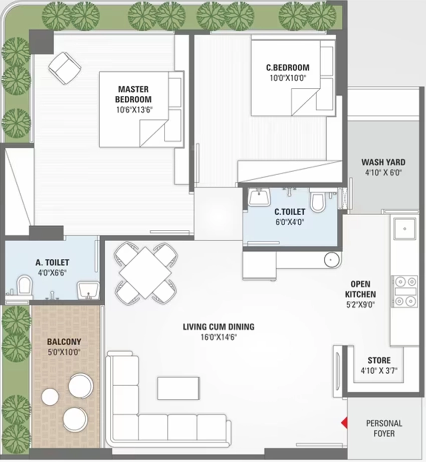 2 BHK Flat in Eleven Aangan in Gota, Ahmedabad - Image 916390