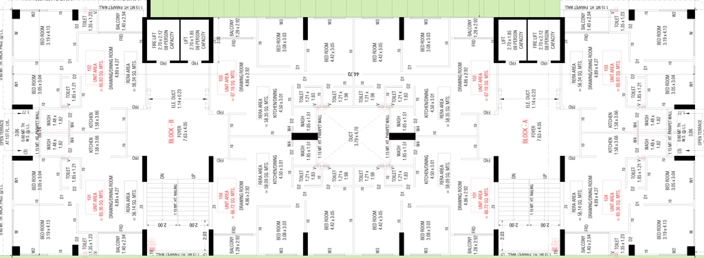 Floor Plan of Eleven Aangan in Gota, Ahmedabad - Image 399203
