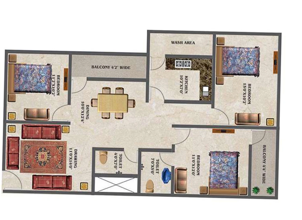 3 BHK Flat in Paras Heights Phase 4 in Ayodhya Bypass, Bhopal - Image 916477