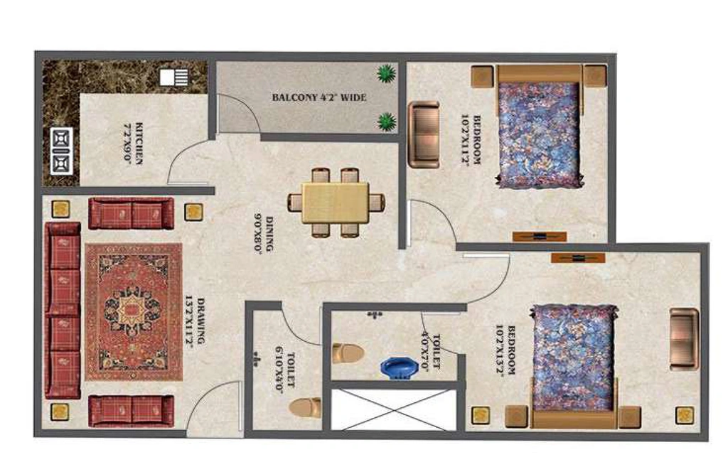 2 BHK Flat in Paras Heights Phase 4 in Ayodhya Bypass, Bhopal - Image 916476