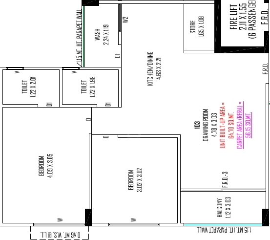 2 BHK Flat in Ganesh Praangan Pride in Hanspura, Ahmedabad - Image 916398