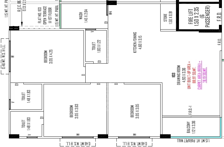 3 BHK Flat in Ganesh Praangan Pride in Hanspura, Ahmedabad - Image 916399