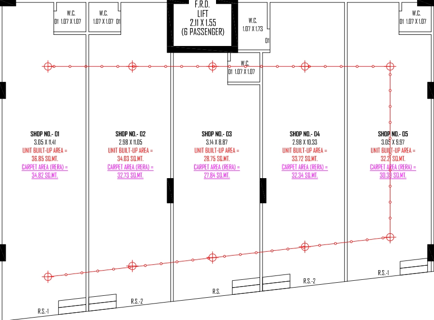 Floor Plan of Commercial Ganesh Praangan Pride in Hanspura, Ahmedabad - Image 399240