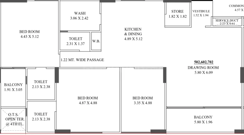 3 BHK Flat in Girishh Kalyan Heritage in Nikol, Ahmedabad - Image 916401