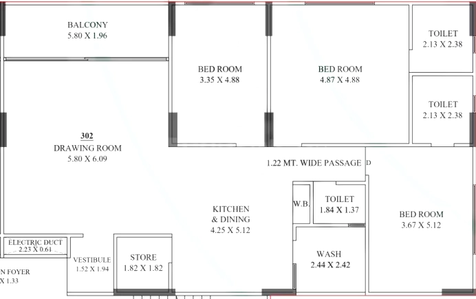 3 BHK Flat in Girishh Kalyan Heritage in Nikol, Ahmedabad - Image 916402