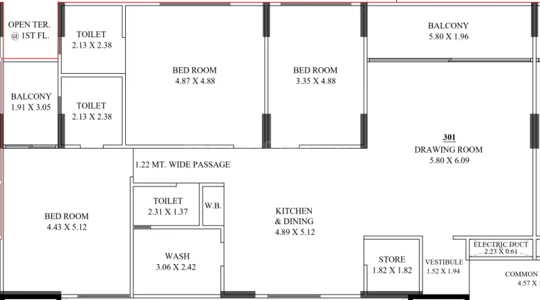 3 BHK Flat in Girishh Kalyan Heritage in Nikol, Ahmedabad - Image 916403