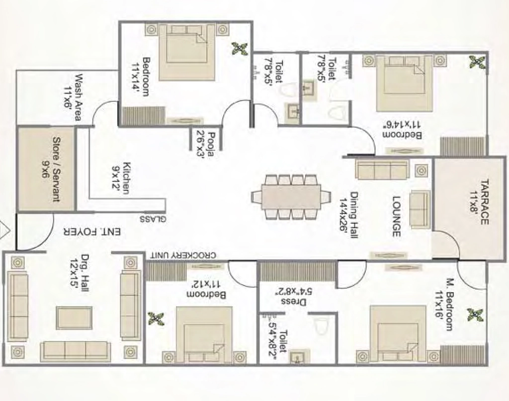 4 BHK Flat in Belief Augustus in Chuna Bhatti, Bhopal - Image 916461
