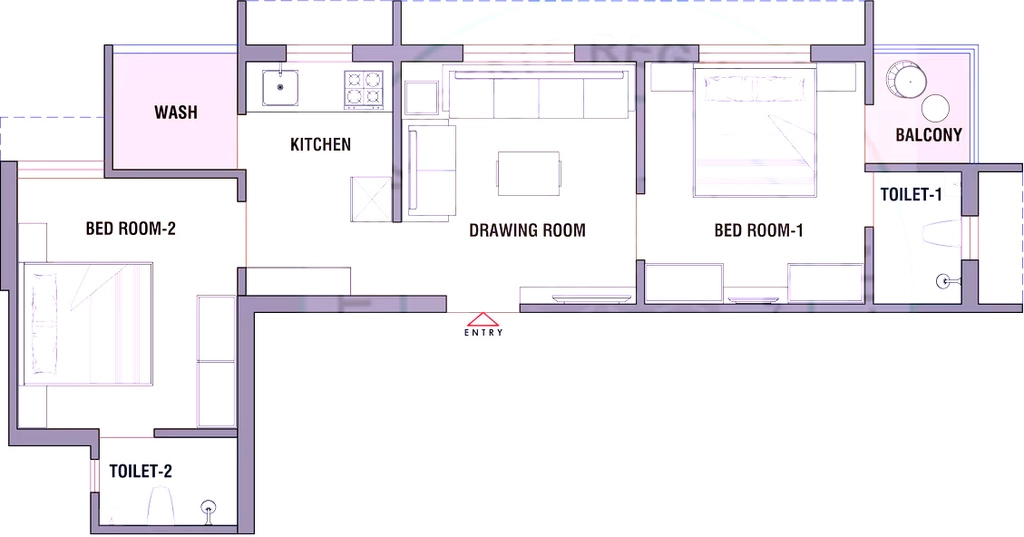 2 BHK Flat in Harikrupa Kiran Park in Nava Vadaj, Ahmedabad - Image 916412