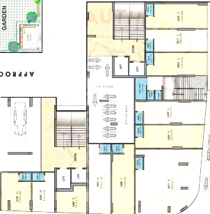 Floor Plan of Harikrupa Kiran Park in Nava Vadaj, Ahmedabad - Image 399264