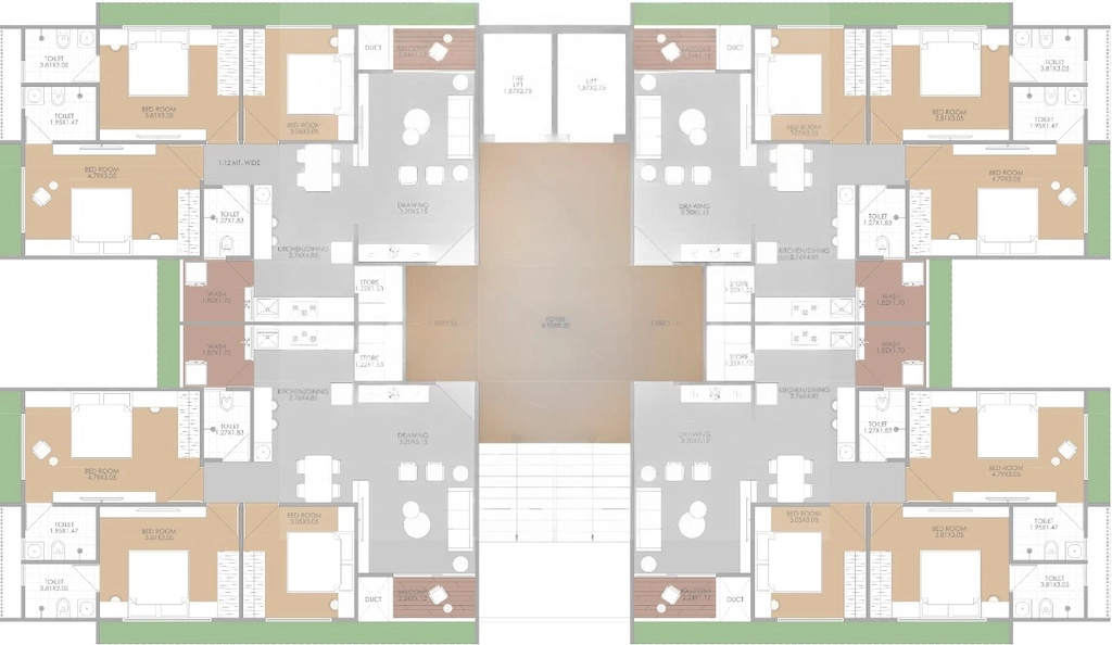 Floor Plan of Harishree Ved Greens in Kathwada, Ahmedabad - Image 399274