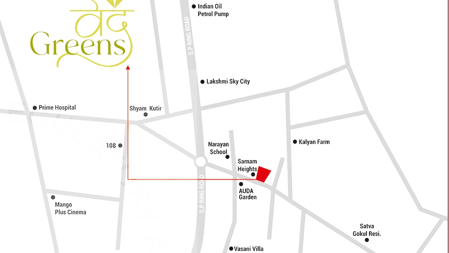 Location of Harishree Ved Greens - Image 399273