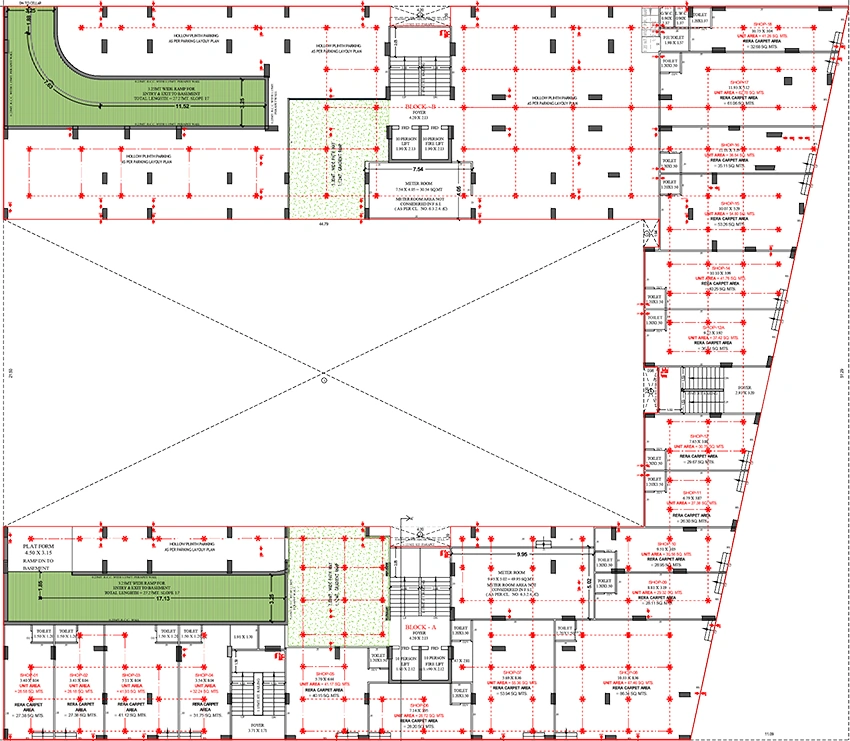 Floor Plan of Commercial Jaydev Harshiv Heights in Sanand, Ahmedabad - Image 399296