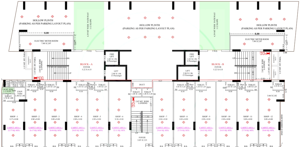 Floor Plan of Commercial Jay Visat Aatman in Chandkheda, Ahmedabad - Image 399307