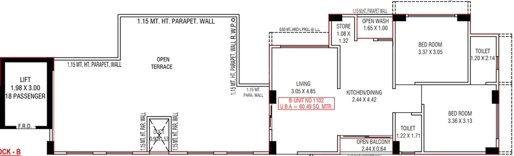 2 BHK Flat in Karmik Radhika Coutyard in Maninagar, Ahmedabad - Image 916445