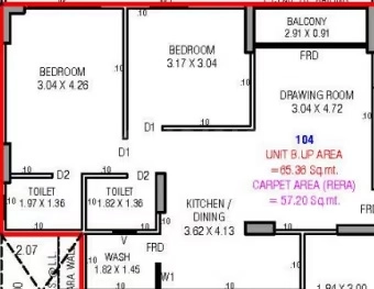 2 BHK Flat in Keshav Akshar Anant in Shela, Ahmedabad - Image 916450
