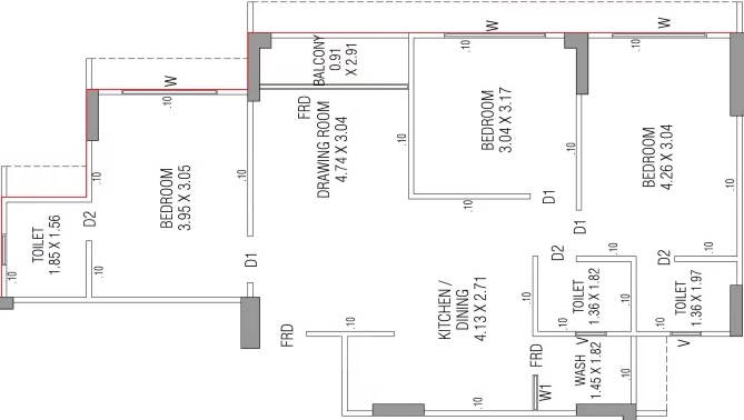 3 BHK Flat in Keshav Akshar Anant in Shela, Ahmedabad - Image 916451