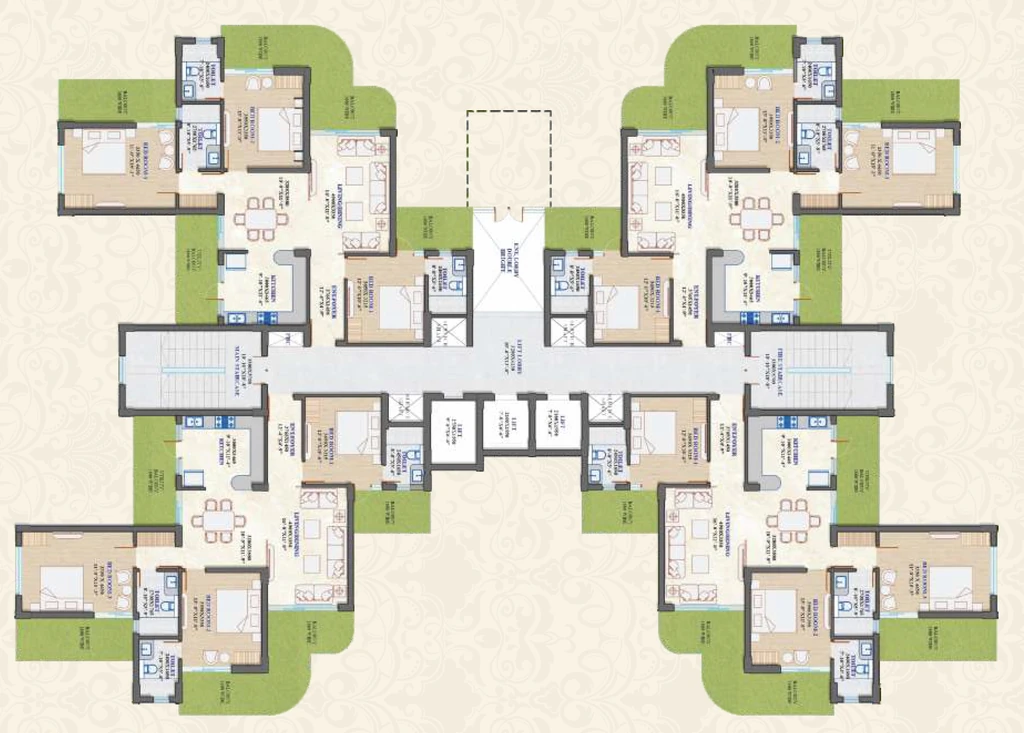 Floor Plan of Adore Arpanam in Sector 83, Faridabad - Image 399439