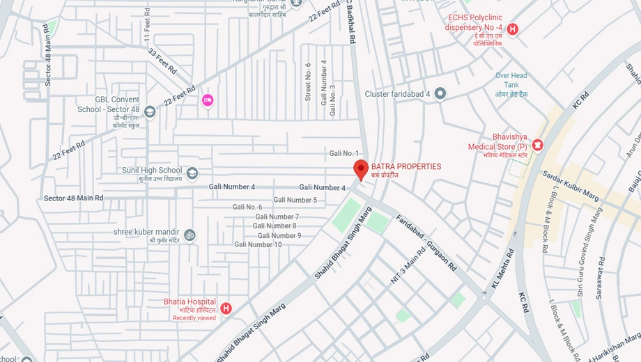 Location of Batra Homes in Sainik Colony, Faridabad - Image 399466