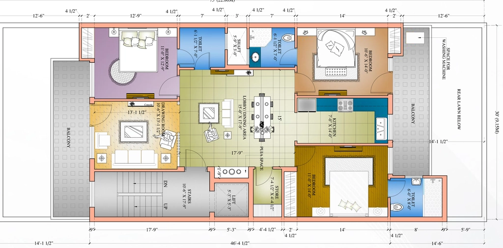 3 BHK Flat in BP Luxury Homes in Sector 85, Faridabad - Image 916504