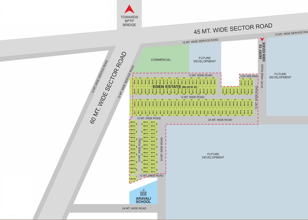 Location of BPTP Eden Estate in Sector 81, Faridabad - Image 399504
