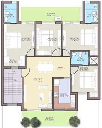 4 BHK Flat in BPTP Park Elite Floors 2 in Sector 85, Faridabad - Image 916522