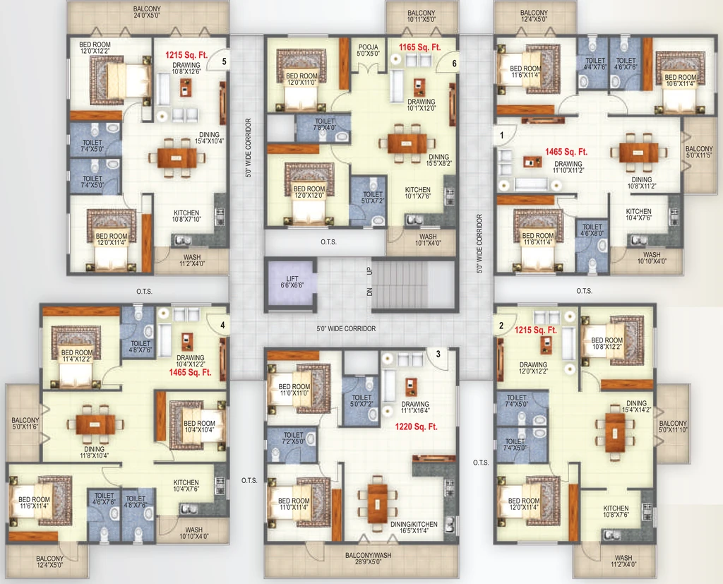 Floor Plan of Jeevan Elite in Marathahalli, Bangalore - Image 399550
