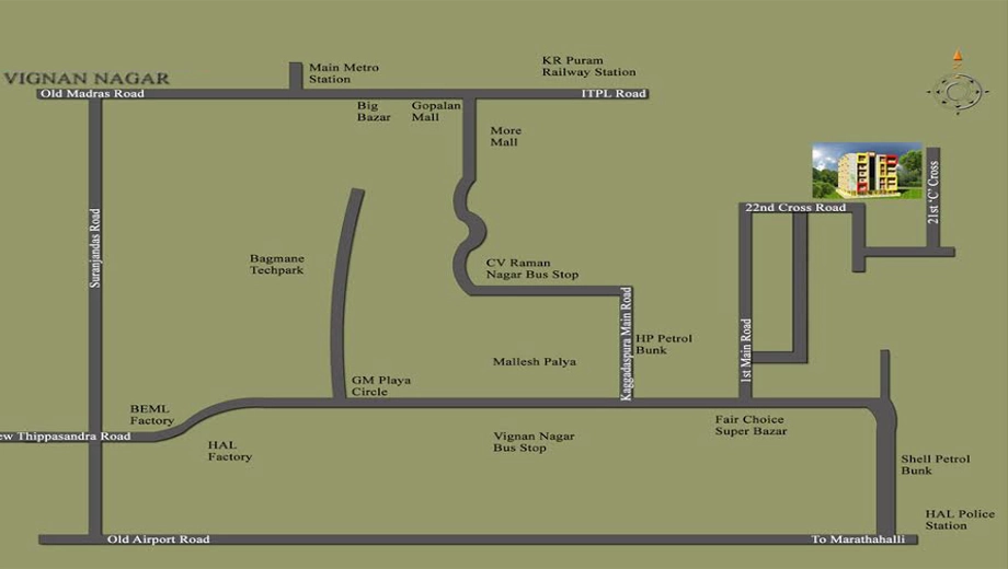 Location of Mathapathi Visthaar in Outer Ring Road, Bangalore - Image 399545