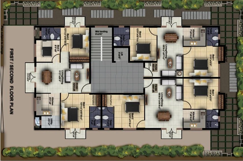 Floor Plan of ICIPL Acrospire in Thirumullaivoyal, Chennai - Image 399565