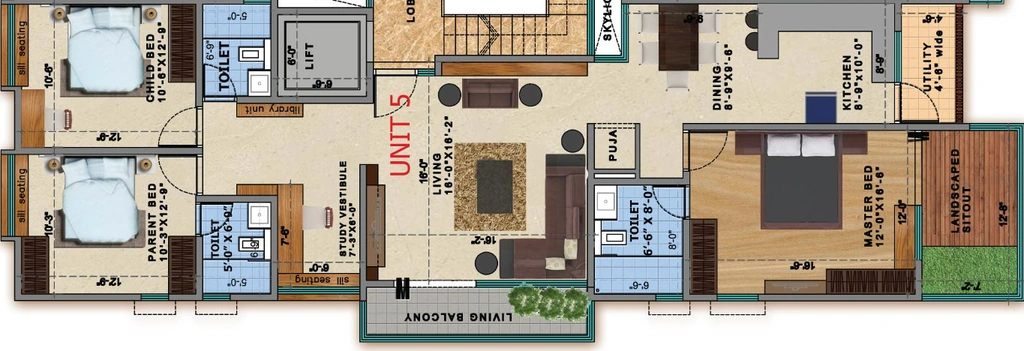 3 BHK Flat in Rite Irene in Koramangala, Bangalore - Image 916562