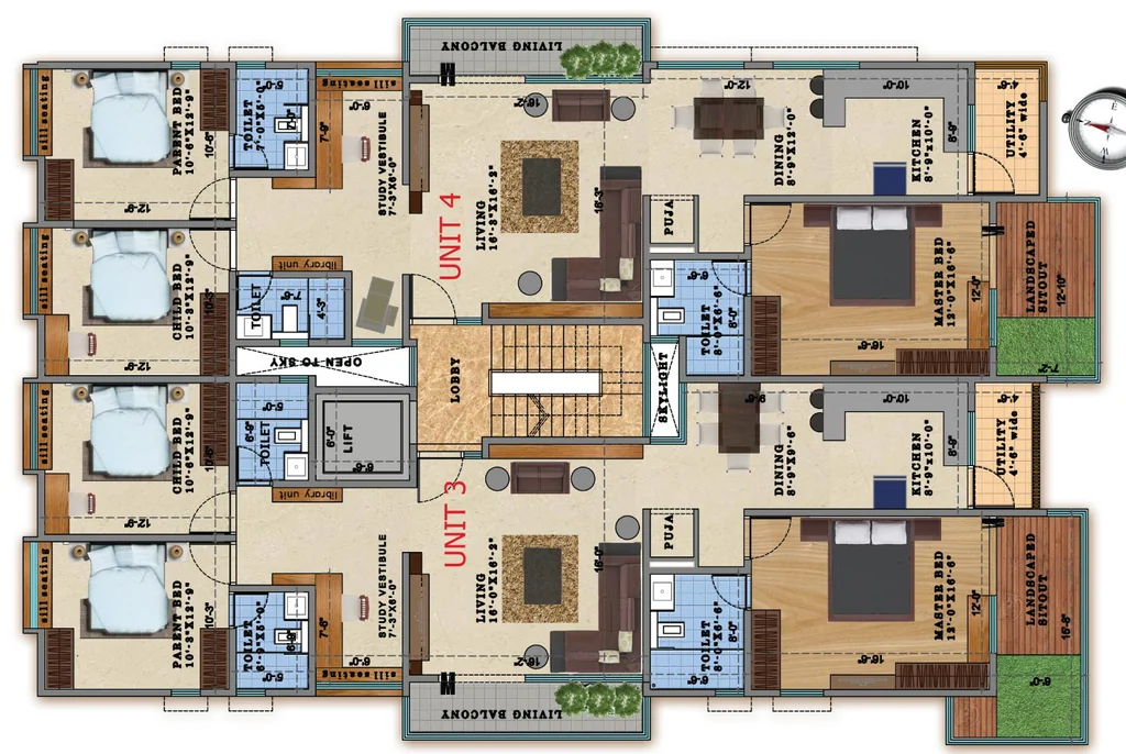 Floor Plan of Rite Irene in Koramangala, Bangalore - Image 399596