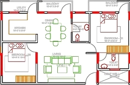 2 BHK Flat in Sai Krupa Vestaa Homes in Sarjapur, Bangalore - Image 916563